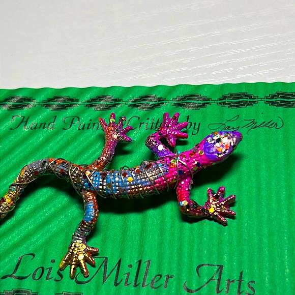 🦎 Handcrafted Rare Vintage Gecko Pin 🦎 - Picture 5 of 5